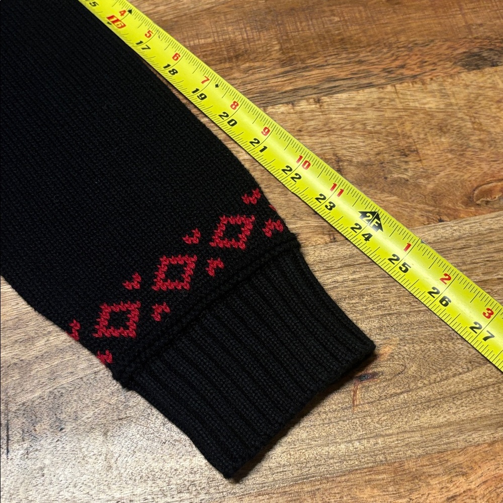 American Living  Knit Sweater Size Small Cotton Men Black Snowflake (4) - Picture 6 of 8